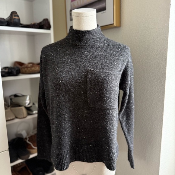 Madewell Donegal Redmond Mockneck Pocket Sweater Size Small - Picture 2 of 12